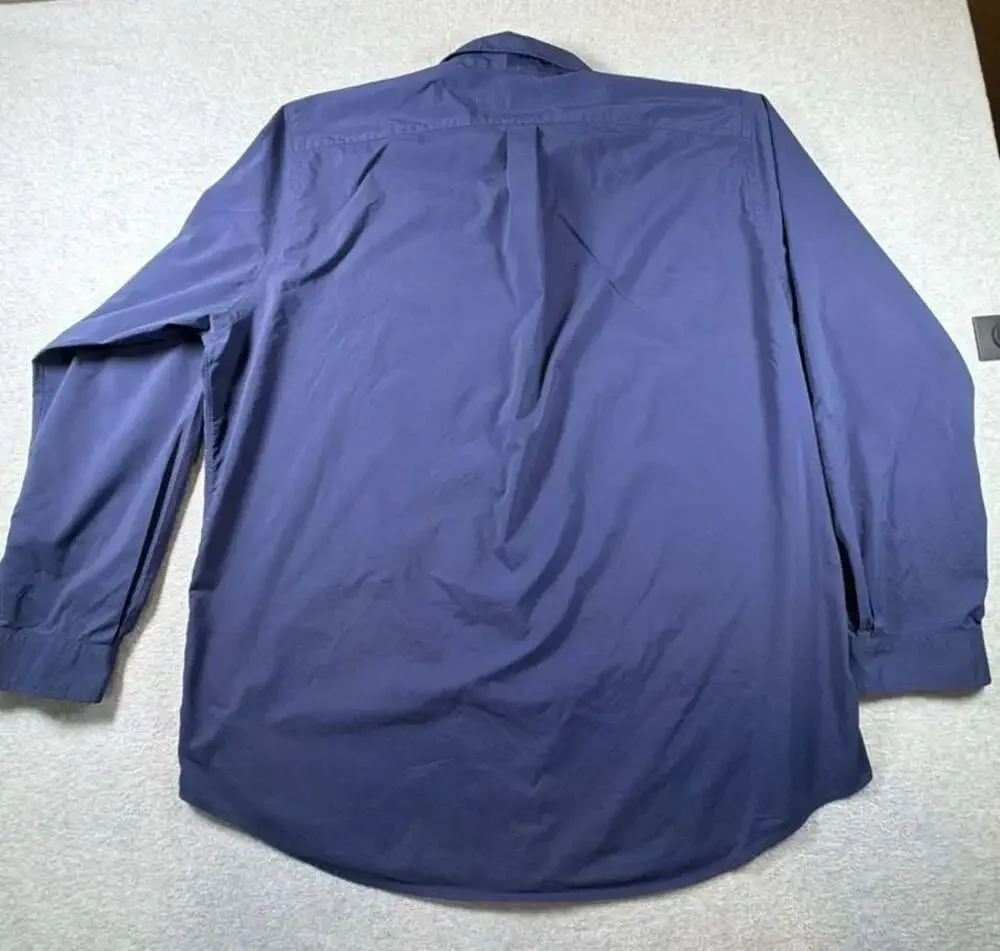 Polo Ralph Lauren Performance Men's Long Sleeve Button-Down Shirt Navy Blue XLT